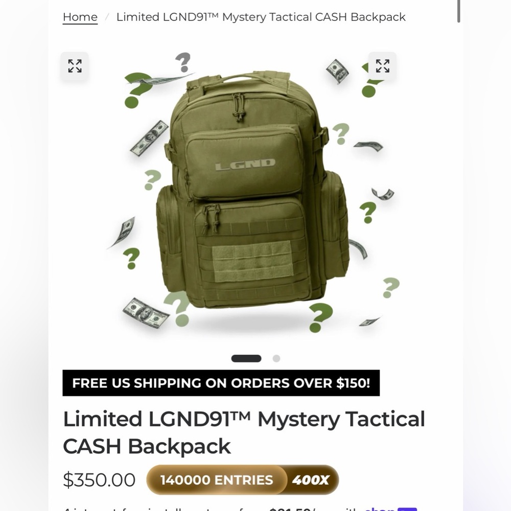 Tactical Gray Backpack - Picture 5 of 5